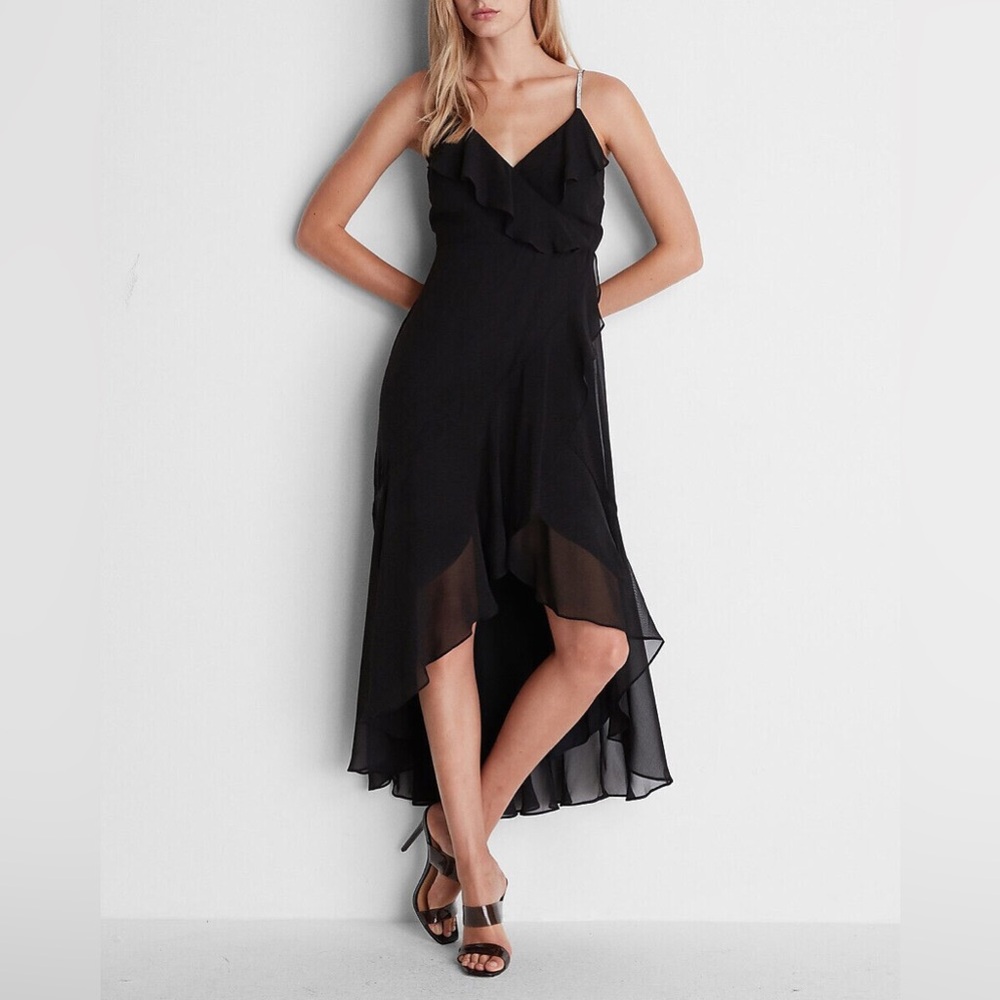 Express Sparkling Ruffle Dress